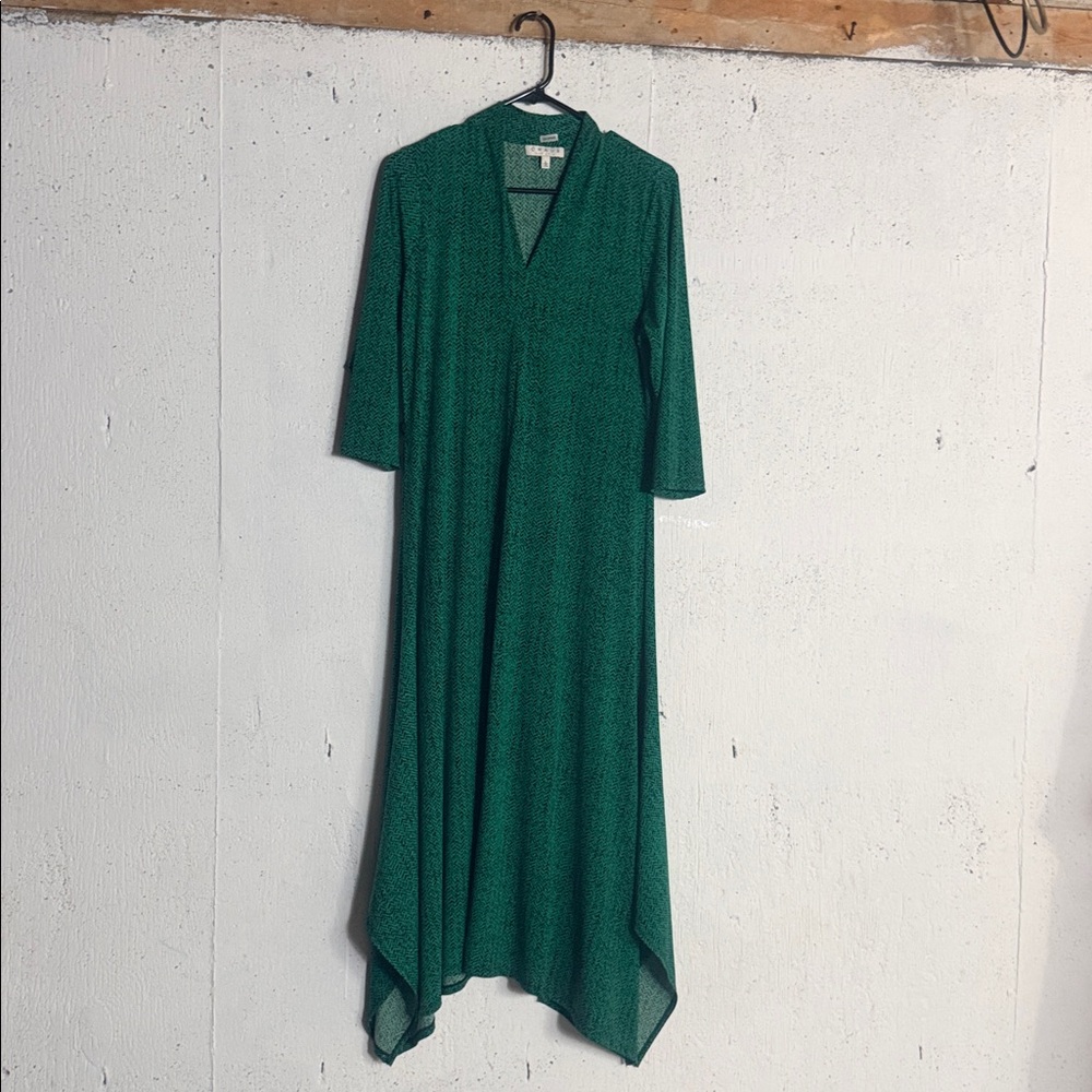 Vintage Stretchy Handkerchief Dress, L - Picture 8 of 14